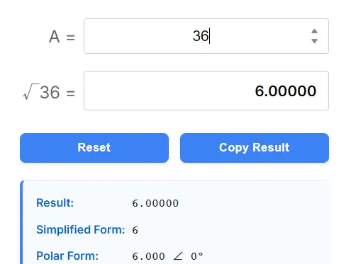 online Racine Carree Calculator